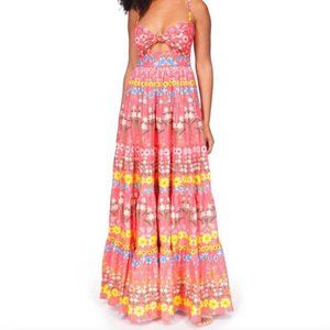 NEW CARA CARA delilah dress in flowerbox coral